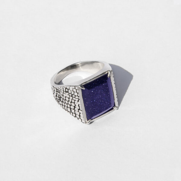 King lizard silver – blue aventurine