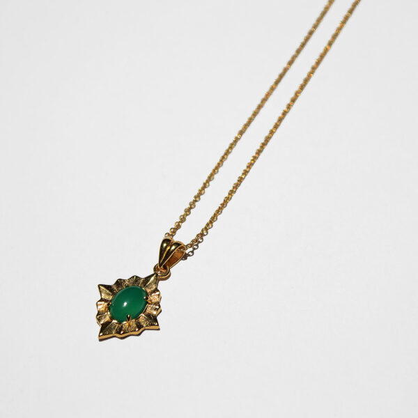 Milagrito pendant gold – green agate
